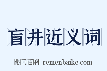 盲井近义词是什么意思的图片